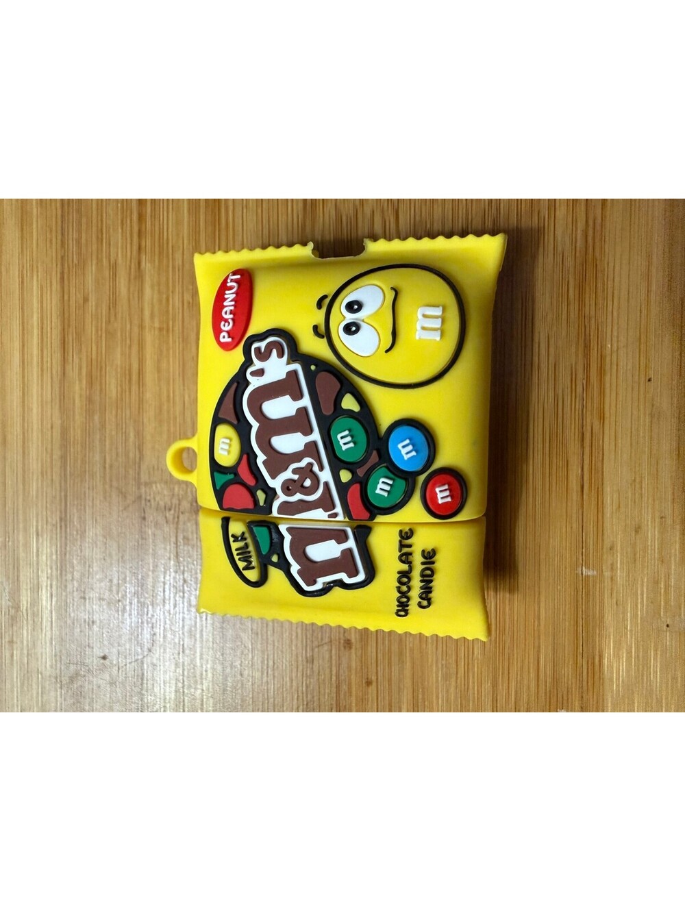M&M's Chocolate Candy Yellow Bag Keychain Airpods gen 1 -2 case bag charm